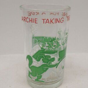 1971 ARCHIE Comic Taking the Gang For A Ride 4 1/4 In High Glass Juice Tumbler